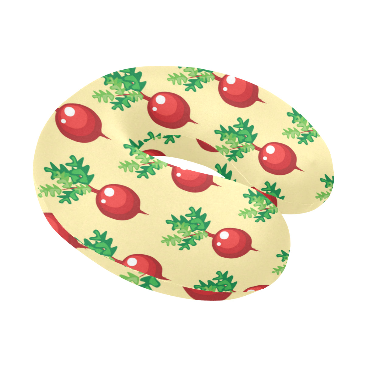 Radish Pattern Print Design A02 U-Shaped Travel Neck Pillow