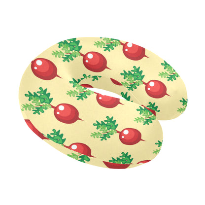 Radish Pattern Print Design A02 U-Shaped Travel Neck Pillow