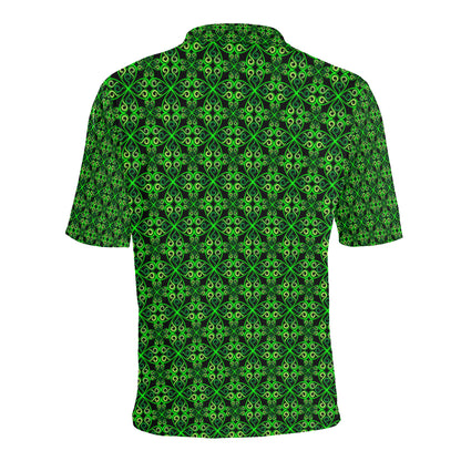 Celtic Green Neon Design Men Polo Shirt