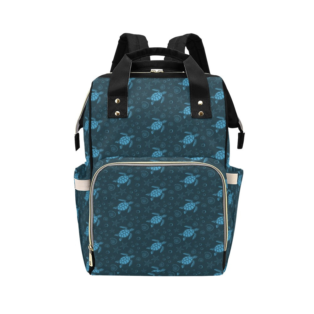 Sea Turtle Print Design LKS308 Diaper Bag Backpack