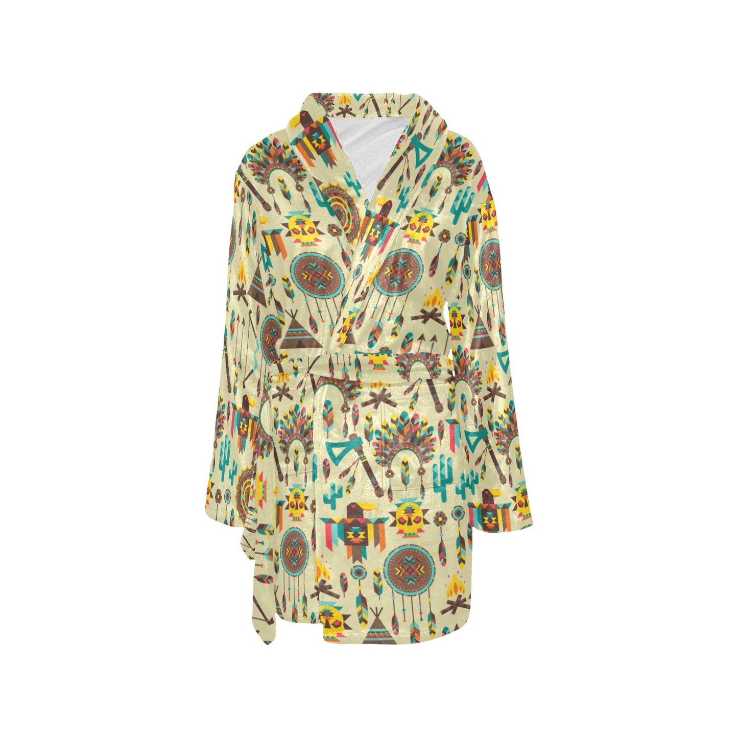 Tribal indians native american aztec Women's Fleece Robe