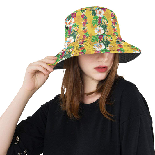 Hawaiian Themed Pattern Print Design H09 Unisex Bucket Hat