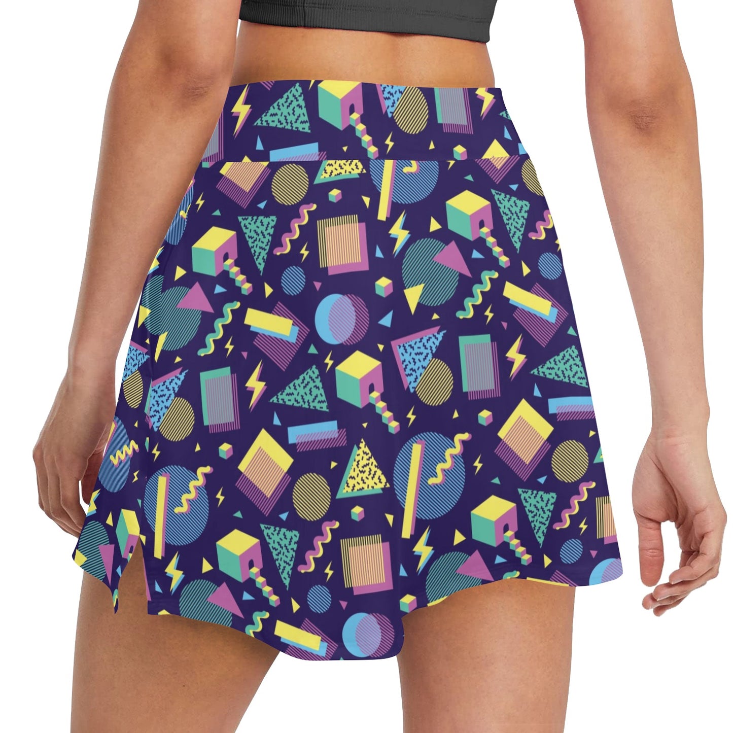 Geometric Print Design LKS401 17" Golf & Pickleball Skort with Pockets