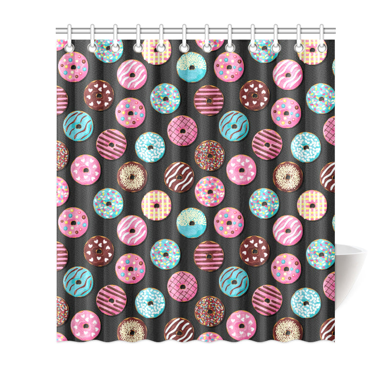Donut Pattern Print Design DN02 Shower Curtain