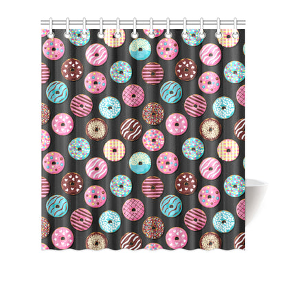 Donut Pattern Print Design DN02 Shower Curtain