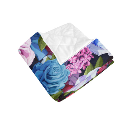 Rose Pattern Print Design RO09 Premium Quilt