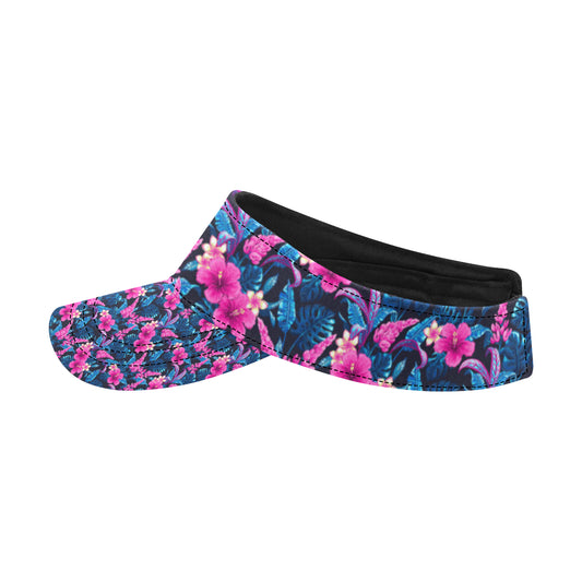 Tropical Folower Pink Themed Print Unisex Sun Visor