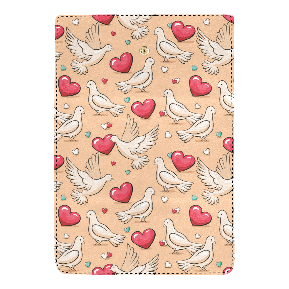 Pigeon Heart Pattern Print Design 04 Women's Trifold Wallet