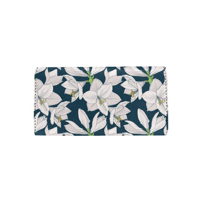 Amaryllis Pattern Print Design 01 Women's Trifold Wallet