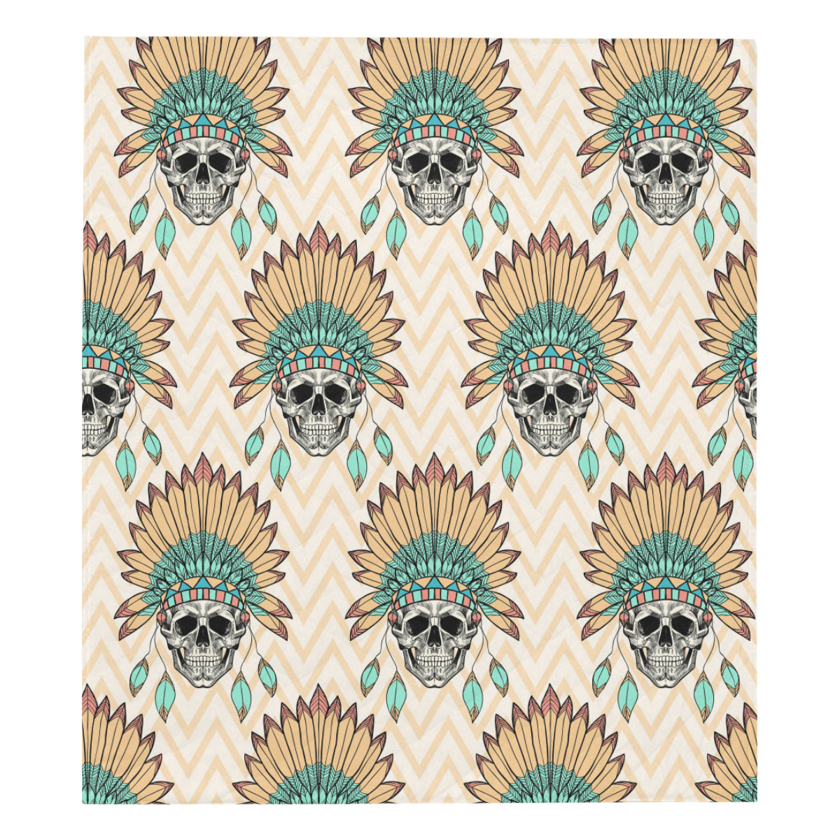 Indian Skull Pattern Premium Quilt