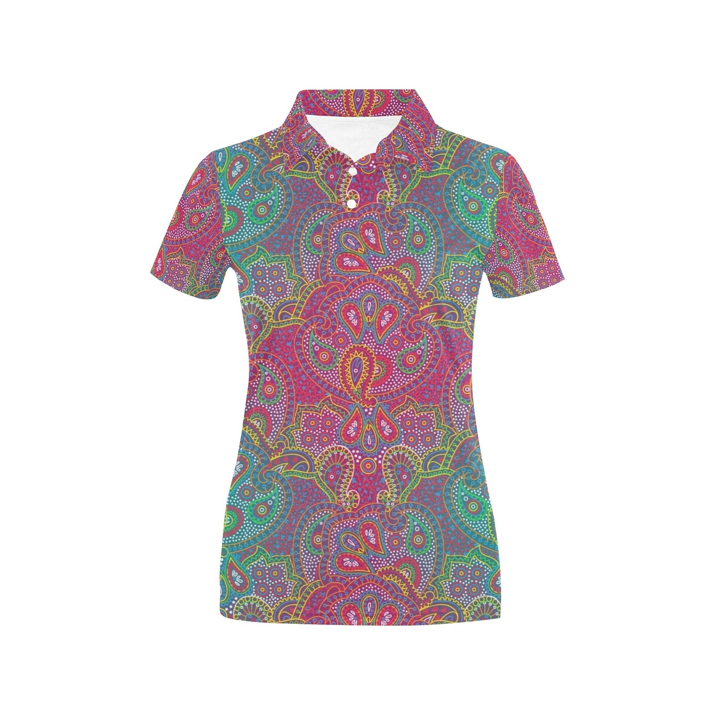 Boho Pattern Print Design 02 Women's Polo Shirt