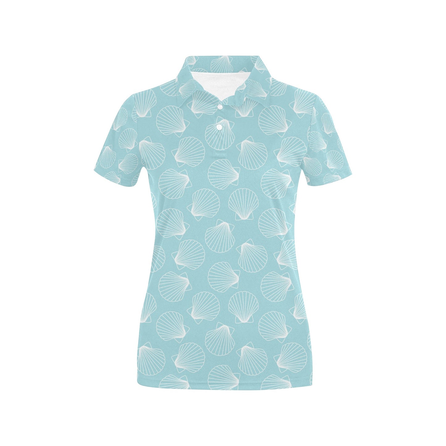 Seashell Print Design LKS3010 Women's Polo Shirt
