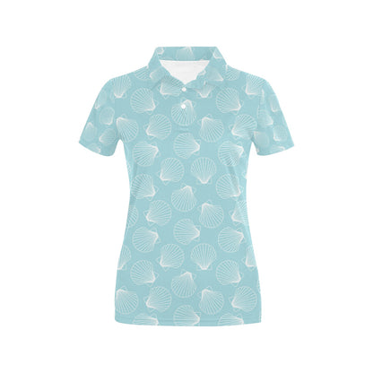 Seashell Print Design LKS3010 Women's Polo Shirt