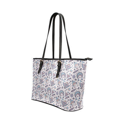 Eagles Native American Indian Symbol Leather Tote Bag
