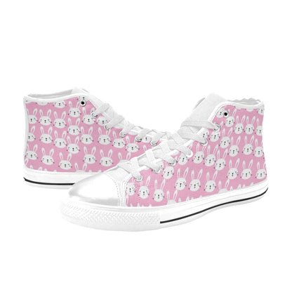 Rabbit Print Design LKS401 Men's High Top Canvas Shoes