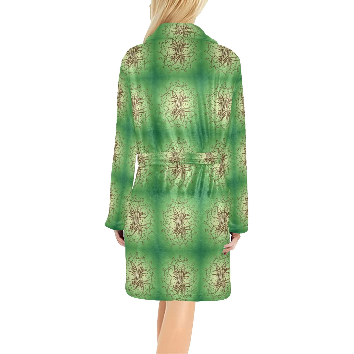 Celtic Pattern Print Design 05 Women's Fleece Robe