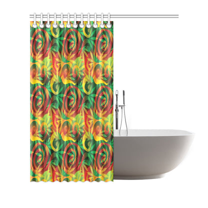 Rastafarian Pattern Print Design A01 Shower Curtain