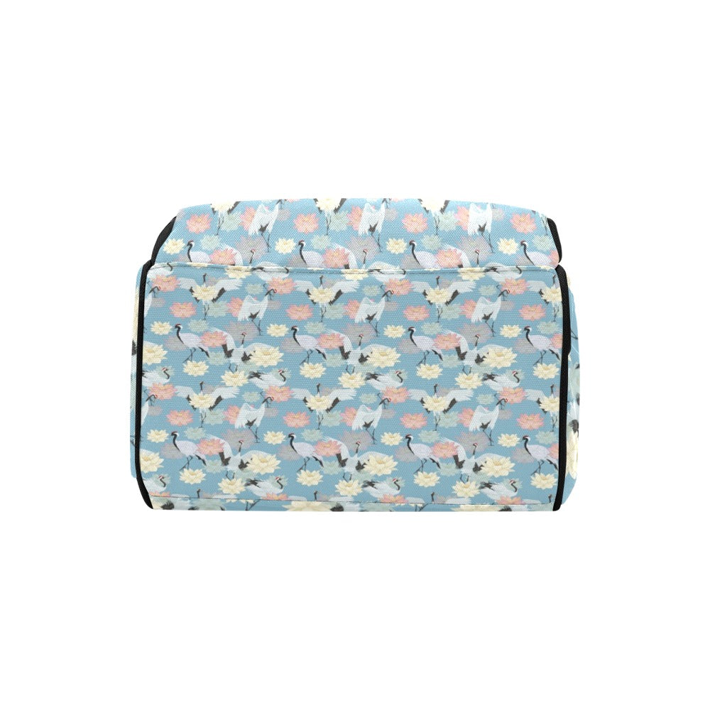 Water Lily Print Design LKS304 Diaper Bag Backpack