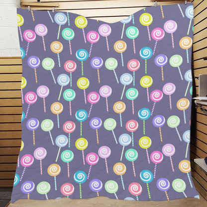 Lollipop Pattern Print Design LL03 Premium Quilt