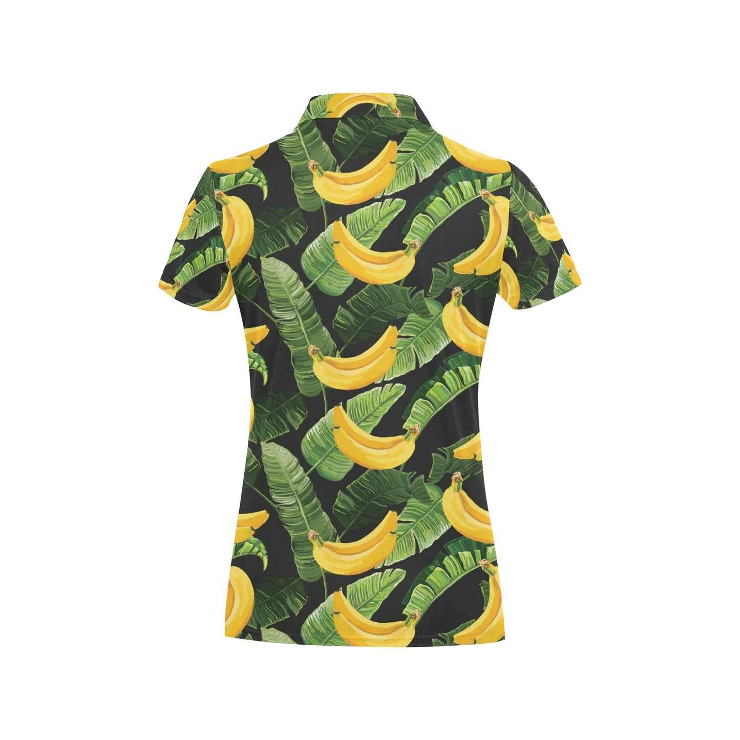 Banana Pattern Print Design BA01 Women's Polo Shirt