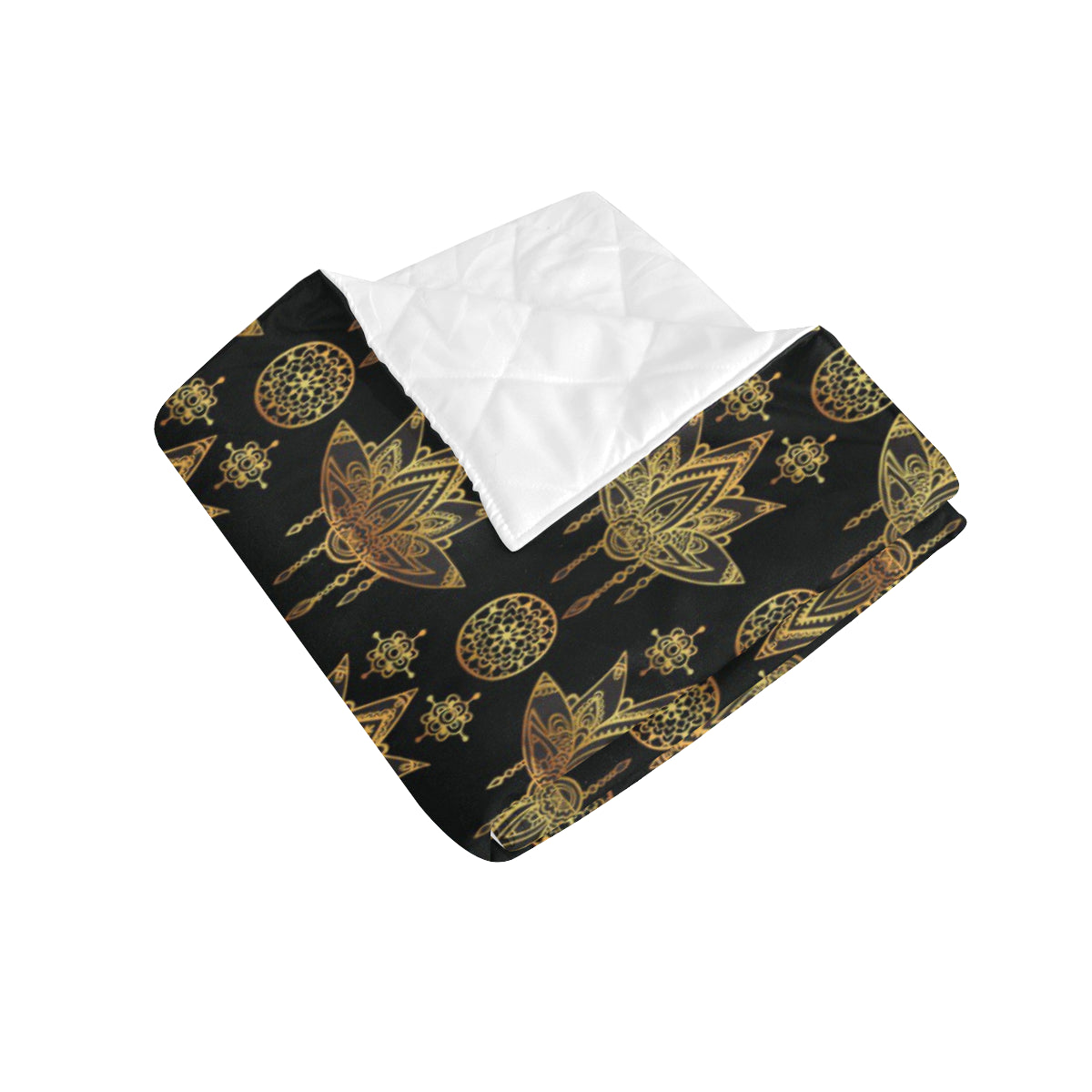 lotus Boho Pattern Print Design LO03 Premium Quilt