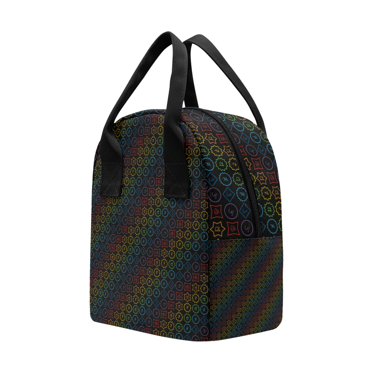 Chakra Colorful Symbol Pattern Insulated Lunch Bag