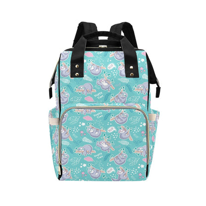 Sloth Print Design LKS309 Diaper Bag Backpack