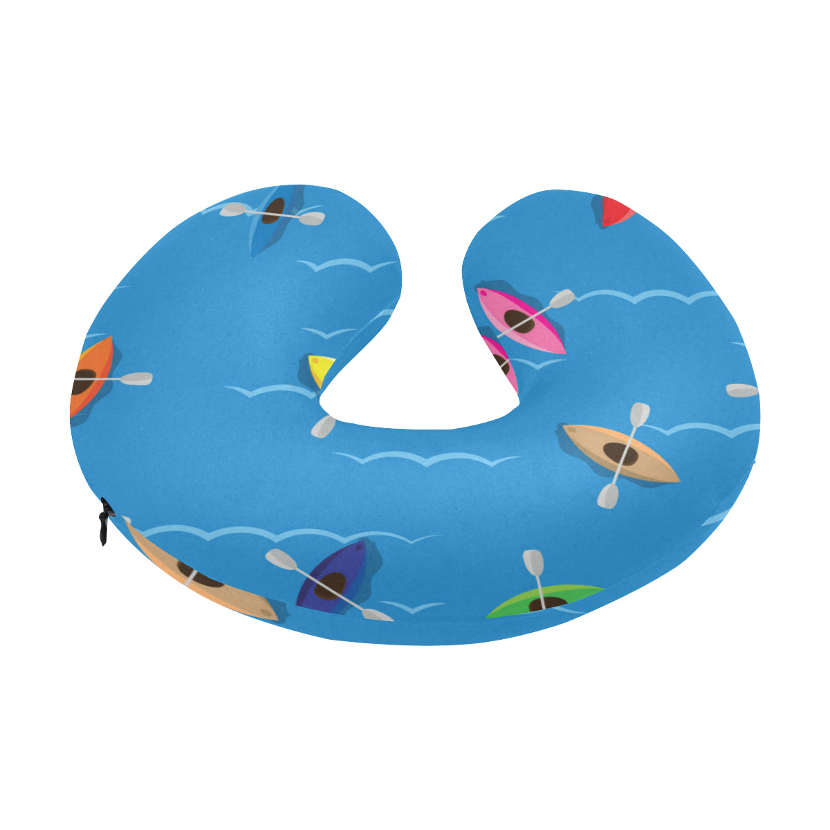 Kayak Pattern Print Design 03 U-Shaped Travel Neck Pillow