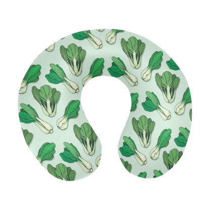 Bok Choy Pattern Print Design 01 U-Shaped Travel Neck Pillow