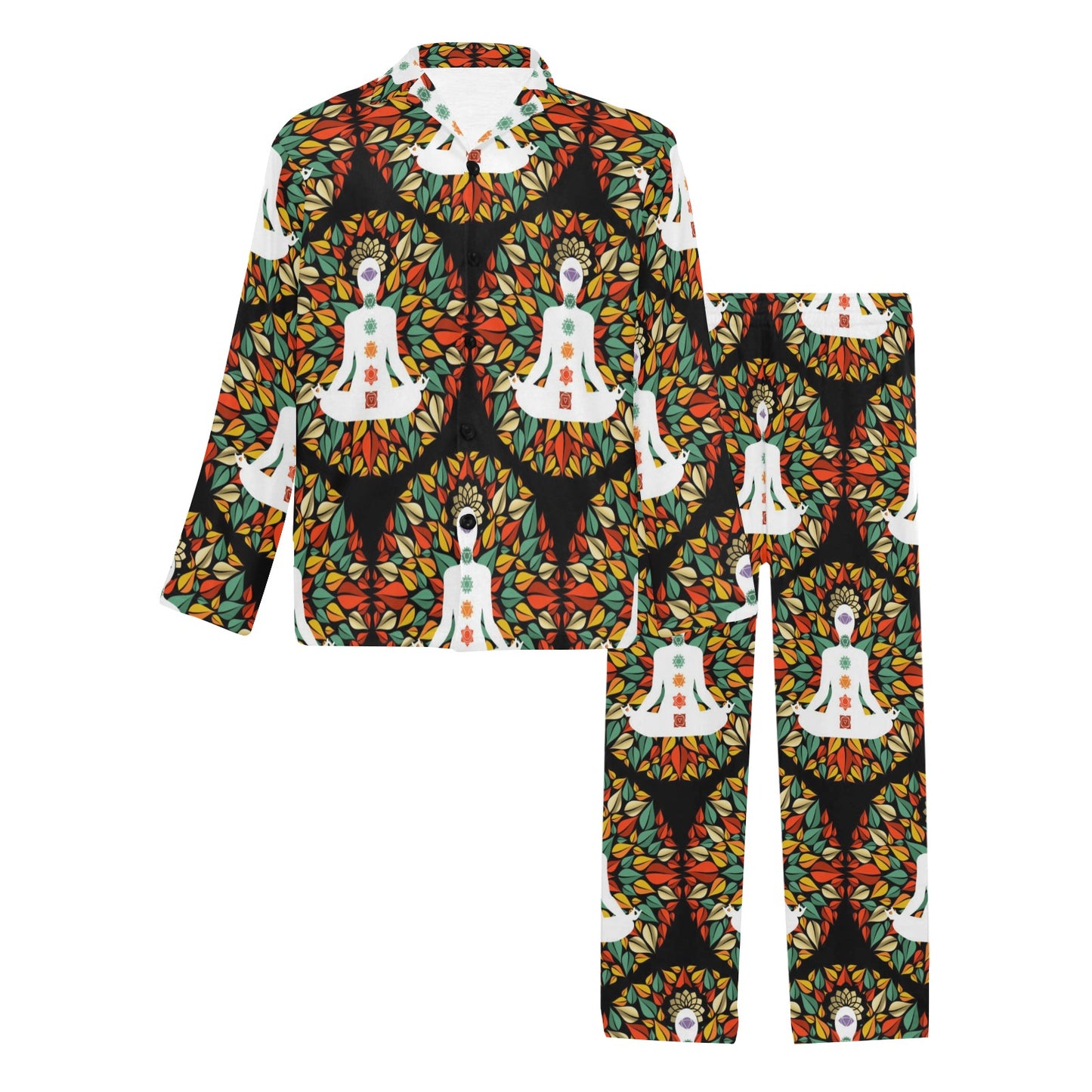 Chakra Yoga Men's Long Pajama Set