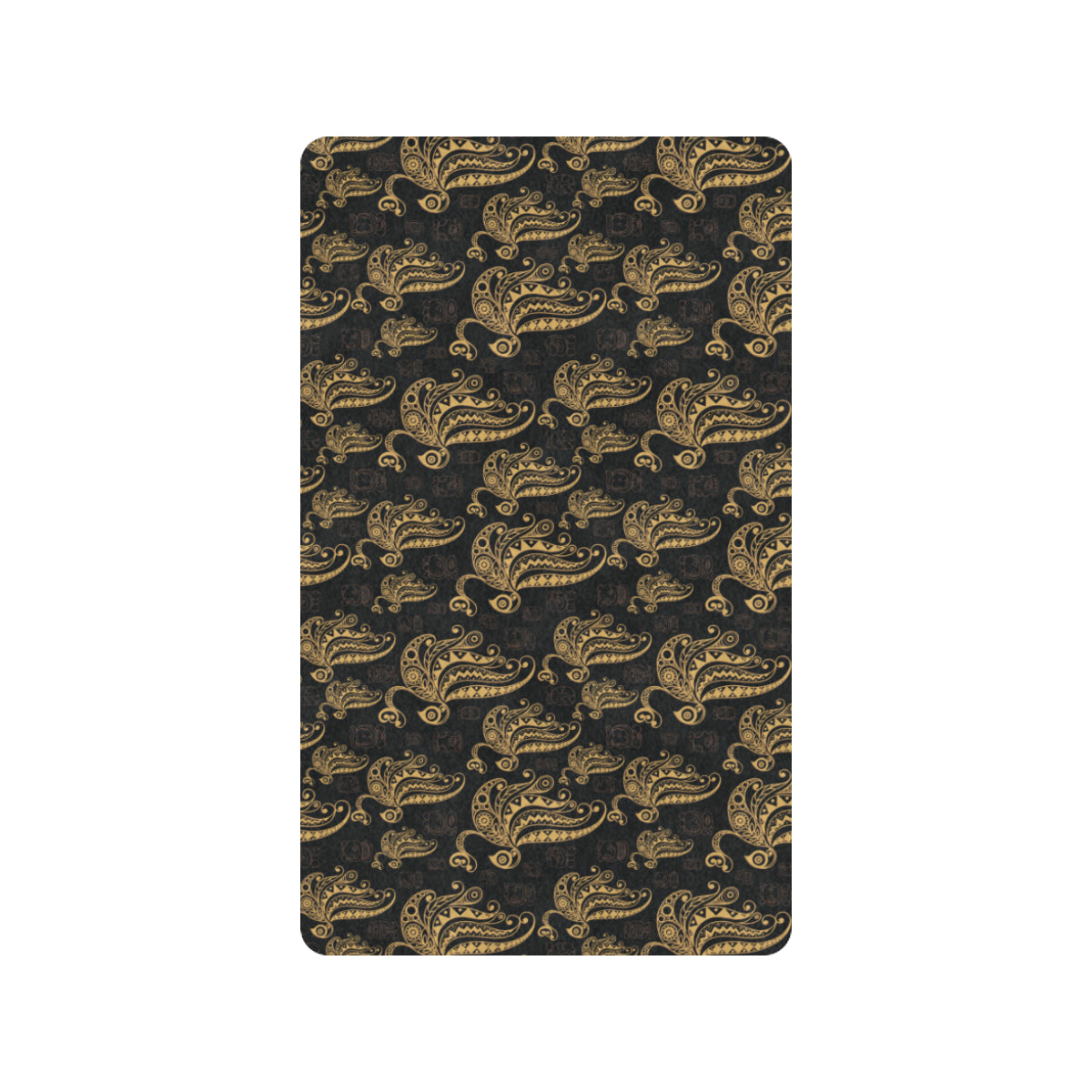 Owl Tribal Polynesian Design Print Rubber Doormat