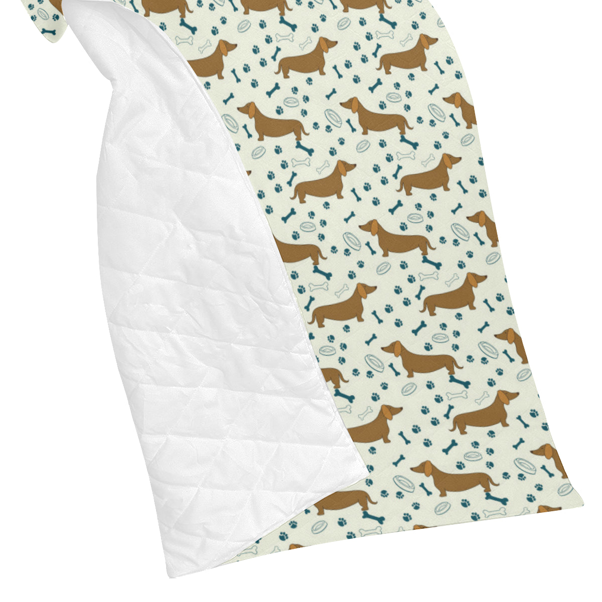 Dachshund Pattern Print Design 01 Premium Quilt