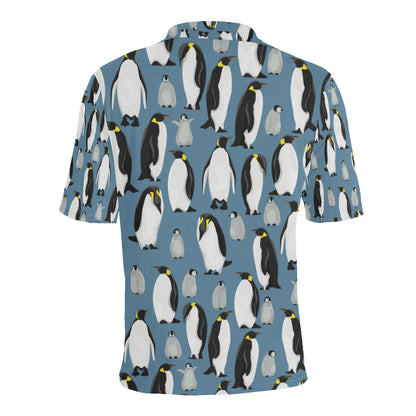 Penguin Pattern Print Design A03 Men Polo Shirt