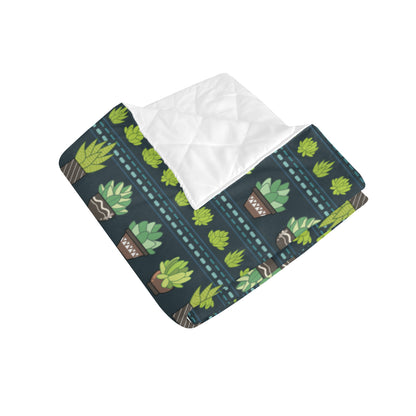 Cactus Pattern Print Design 07 Premium Quilt