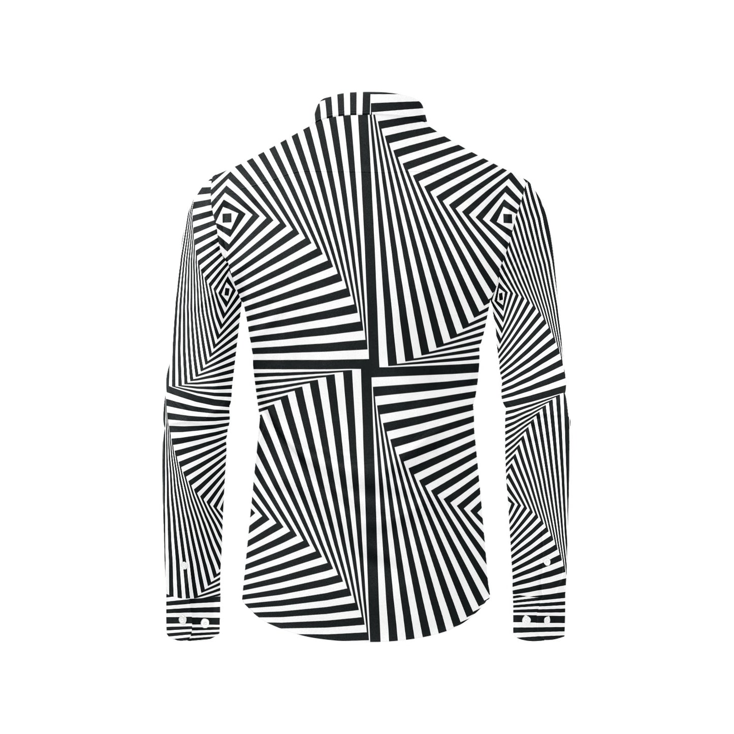 Vortex Print Design LKS302 Men's Long Sleeve Dress Shirt