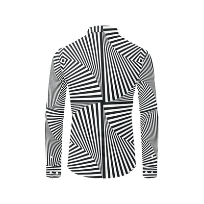 Vortex Print Design LKS302 Men's Long Sleeve Dress Shirt