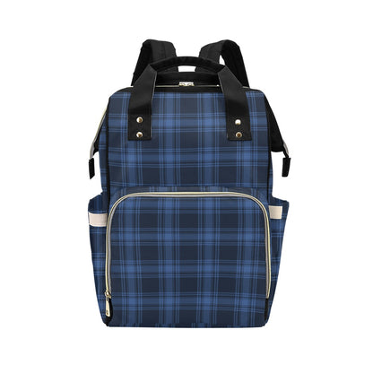 Tartan Blue Print Design LKS304 Diaper Bag Backpack