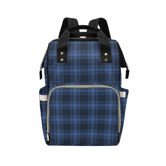 Tartan Blue Print Design LKS304 Diaper Bag Backpack