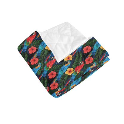 Parrot Pattern Print Design A01 Premium Quilt
