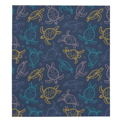 Sea Turtle Baby Print Premium Quilt