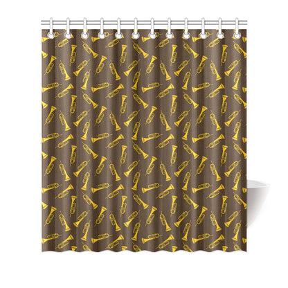 Trumpet Pattern Design Print Shower Curtain