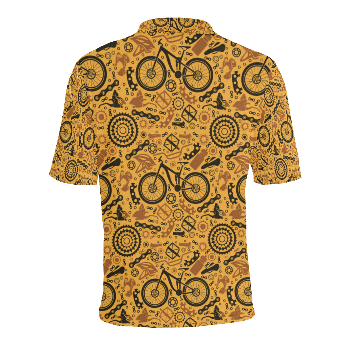 Mountain bike Pattern Print Design 03 Men Polo Shirt