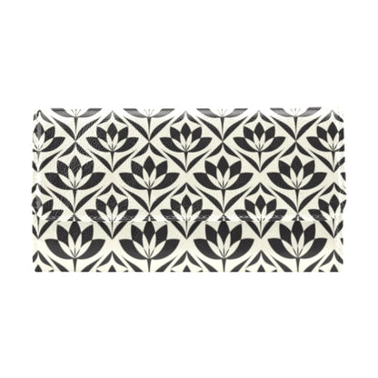 Lotus Pattern Print Women's Trifold Wallet