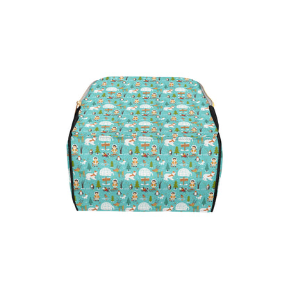 Eskimo Pattern Print Design 01 Diaper Bag Backpack
