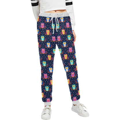 Owl Cute Themed Design Print Unisex Sweatpants