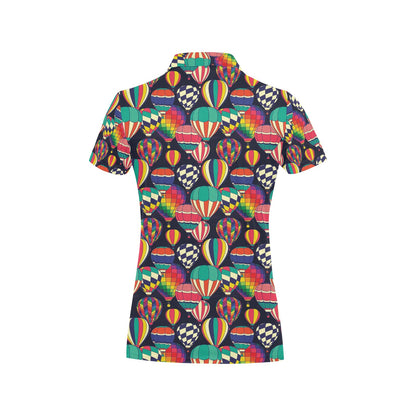 Ballon Pattern Print Design 02 Women's Polo Shirt
