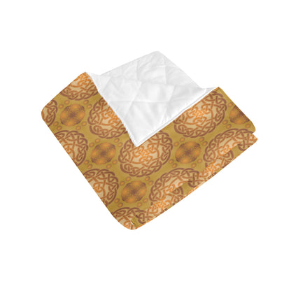 Celtic Pattern Print Design 01 Premium Quilt