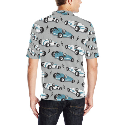 Racing Vintage Pattern Print Design A02 Men Polo Shirt