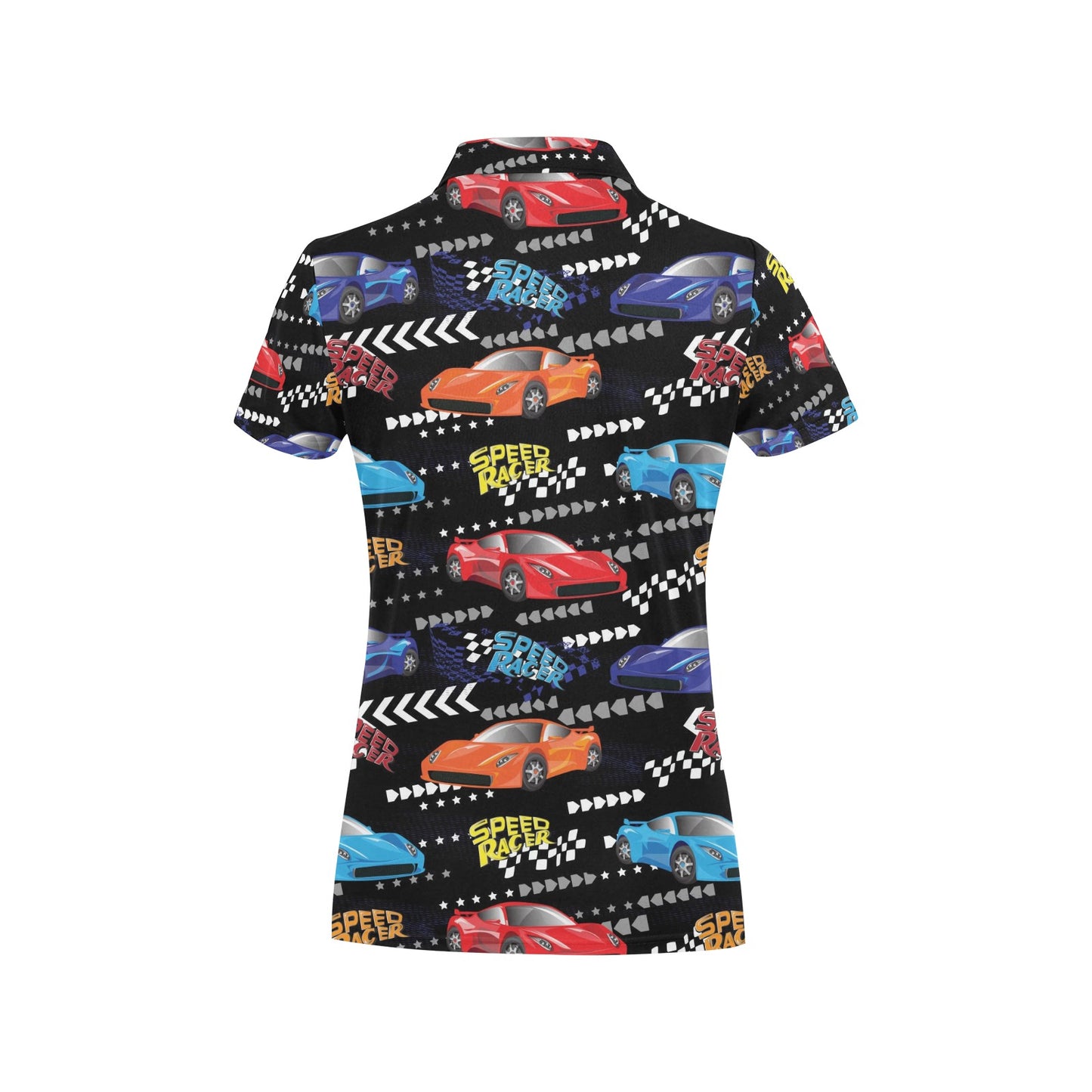 Racing Pattern Print Design A05 Women's Polo Shirt