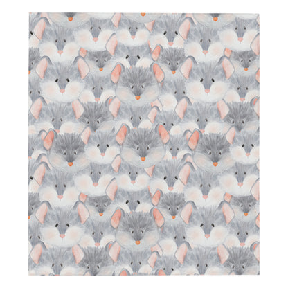 Rat Baby Pattern Print Design 02 Premium Quilt